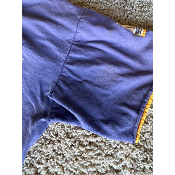 VTG ‘92 Notre Dame Fighting Irish Team Edition Thrashed Faded Blue XL Dbl Sleeve - Picture 5 of 10